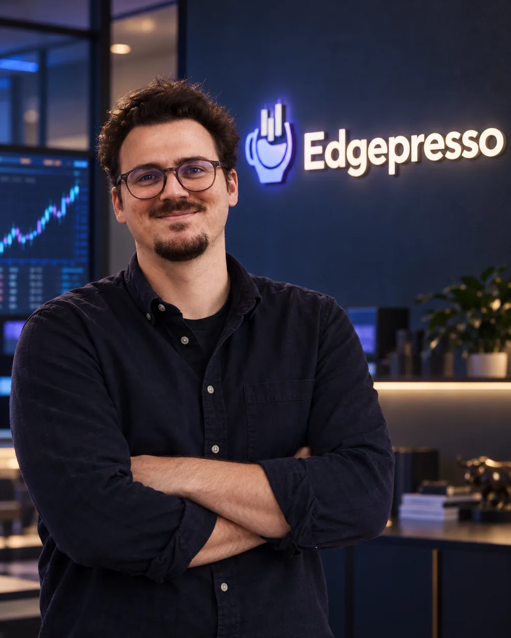 Benni im Edgepresso-Büro